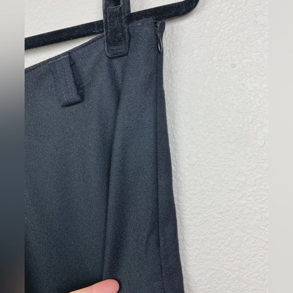 VTG Pendleton Women's 14 100% Virgin Wool Black Midi Skirt High Rise Gothic Knit - Picture 8 of 15